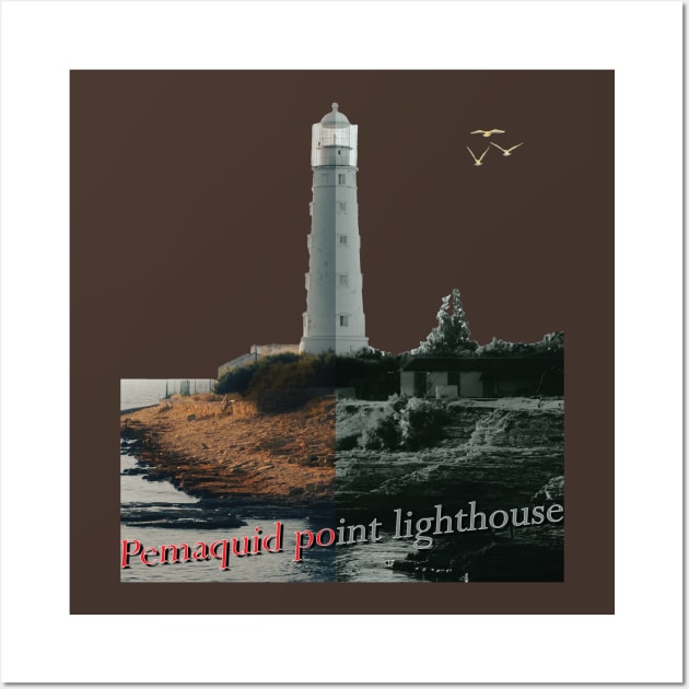 Pemaquid point lighthouse Wall Art by TeeText